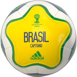 adidas Official 2014 Brasil Capitano Soccer Ball, Vivid Yellow
