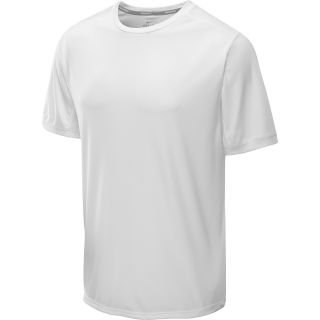 NIKE Mens Relay Short Sleeve Running Top   Size 2xl, White/white/silver