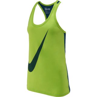 NIKE Womens Swoosh Out Tank Top   Size Large, Cyber/nightshade