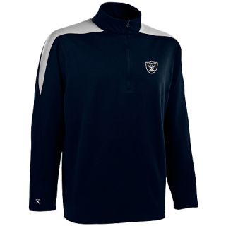 Antigua Mens Oakland Raiders Succeed Brushed Back Fleece Pullover   Size