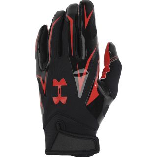 UNDER ARMOUR Youth F4 Football Receiver Gloves   Size Large, Orange/black