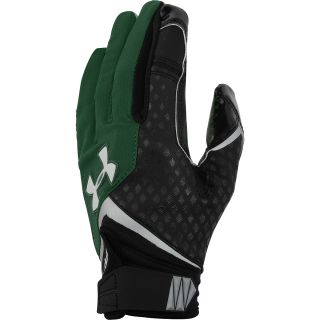 UNDER ARMOUR Adult Nitro Football Gloves   Size Large, Green/black