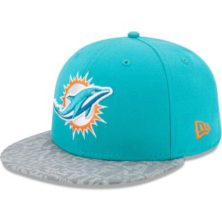 NEW ERA Mens Miami Dolphins On Stage Draft 59FIFTY Fitted Cap   Size 7.5, Aqua
