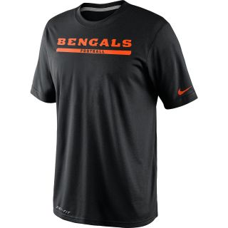 NIKE Mens Cincinnati Bengals Legend Elite Font T Shirt   Size Small,