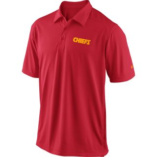 NIKE Mens Kansas City Chiefs Dri FIT FB Coaches Polo   Size Medium, Red/gold