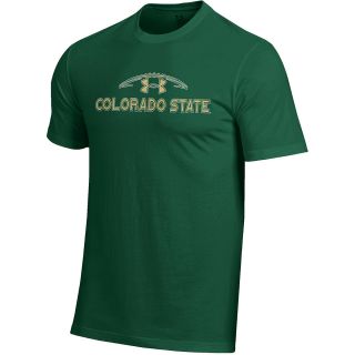 UNDER ARMOUR Mens Colorado State Rams Charged Cotton Short Sleeve T Shirt  