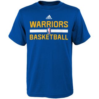 adidas Youth Golden State Warriors Practice Short Sleeve T Shirt   Size Large,