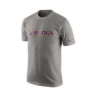 NIKE Mens Minnesota Vikings Wordmark Short Sleeve T Shirt   Size Xl, Dk.grey