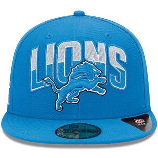 NEW ERA Mens Detroit Lions Draft 59FIFTY Fitted Cap   Size 7.75, Blue