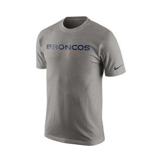 NIKE Mens Denver Broncos Wordmark Short Sleeve T Shirt   Size Large, Dk.grey
