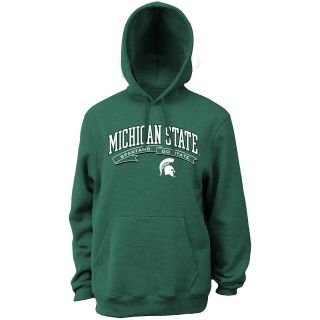 Classic Mens Michigan State Spartans Hooded Sweatshirt   Dark Green   Size