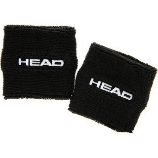 HEAD 2.5 Tennis Wristband 2 Pack, Black