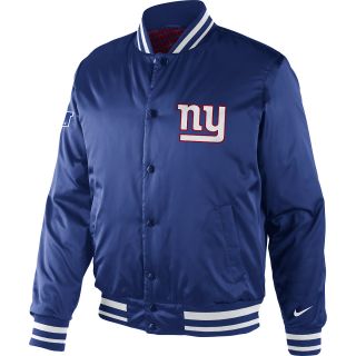 NIKE Mens New York Giants Snap Front Start Again Jacket   Size Small, Rush