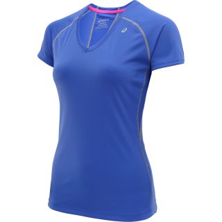 ASICS Womens Lite Show Favorite Short Sleeve T Shirt   Size Small, Blue