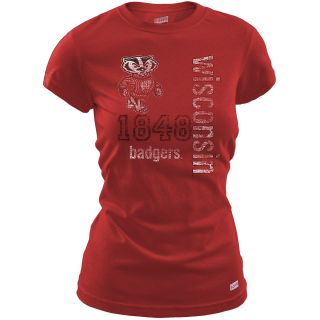 MJ Soffe Womens Wisconsin Badgers T Shirt   Red   Size Large, Wisconsin