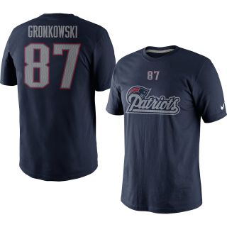 NIKE Mens New England Patriots Rob Gronkowski Name And Number Short Sleeve T 