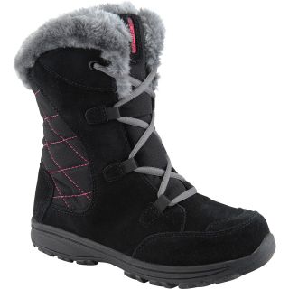 COLUMBIA Girls Ice Maiden Winter Boots   Size 6, Black/grey