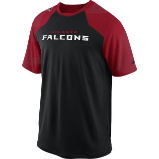 NIKE Mens Atlanta Falcons Dri FIT Fly Slant Top   Size Xl, Black/red