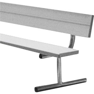 Sport Supply Group 21 Permanent Bench With Back   Size 21 Foot, Red (BEPB21CR)
