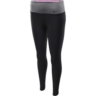 NIKE Womens Legend 2.0 Tight Fit Polyester Pants   Size Xl, Black/red Violet