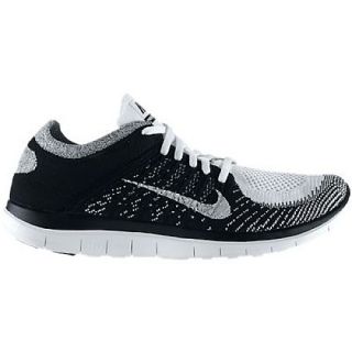 NIKE Mens Free Flyknit 4.0 Running Shoes   Size 11, White/white