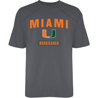 T SHIRT INTERNATIONAL Mens Miami Hurricanes Fitness Short Sleeve T Shirt  