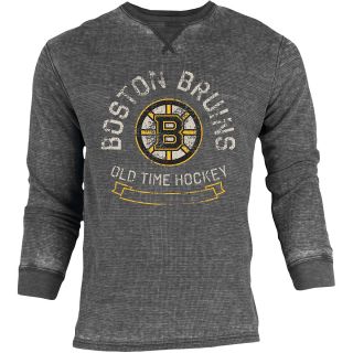 OLD TIME SPORTS Mens Boston Bruins Haven Acid Washed Long Sleeve T Shirt  
