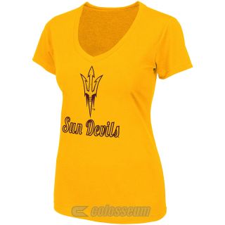 COLOSSEUM Womens Arizona State Sun Devils Vegas V Neck T Shirt   Size Small,