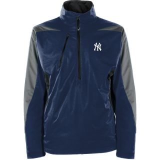 Antigua Mens New York Yankees Discover Long Sleeve 1/2 Zip Pullover   Size