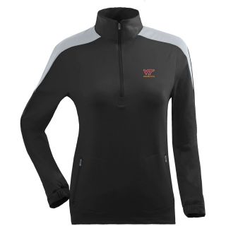 Antigua Womens Virginia Tech Hokies Succeed Front Fleece Half Zip Pullover  