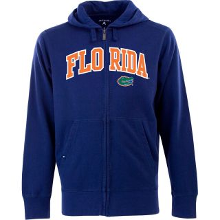 Antigua Mens Florida Gators Full Zip Hooded Applique Sweatshirt   Size Large,