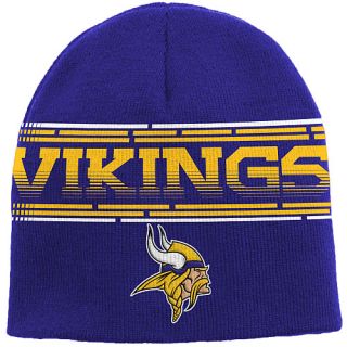NFL Team Apparel Youth Minnesota Vikings Game Day Uncuffed Knit Hat   Size