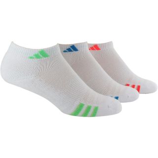 adidas 3PK W Cushion Var Low Cut Socks   Size 9   11, White/assorted Pop