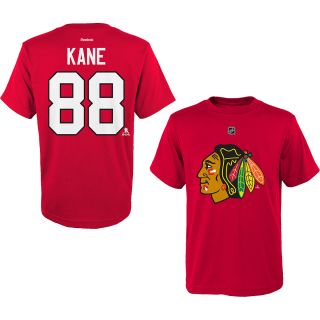 REEBOK Youth Chicago Blackhawks Patrick Kane Player Name And Number T Shirt  