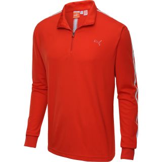 PUMA Mens Quarter Zip Long Sleeve Golf Pullover   Size Xl, Red