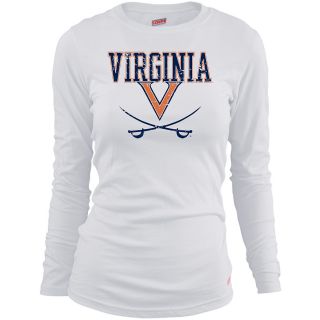 MJ Soffe Girls Virginia Cavaliers Long Sleeve T Shirt   White   Size Small,