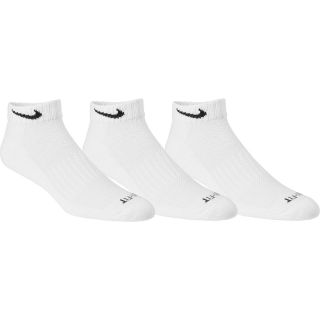 NIKE Dri FIT Anklet Golf Socks   3 Pack   Size Large, White/black