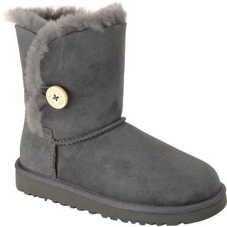 UGG Girls Bailey Button Boots   Size 3, Grey