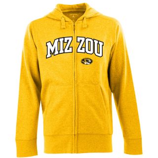 Antigua Mens Missouri Tigers Full Zip Hooded Applique Sweatshirt   Size
