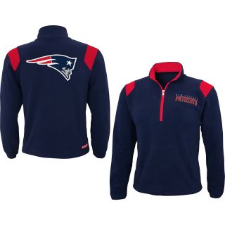 NFL Team Apparel Youth New England Patriots 1/4 Zip Micro Fleece Jacket   Size