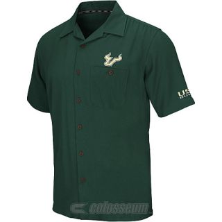 COLOSSEUM Mens South Florida Bulls Button Up Camp Shirt   Size Medium, Green