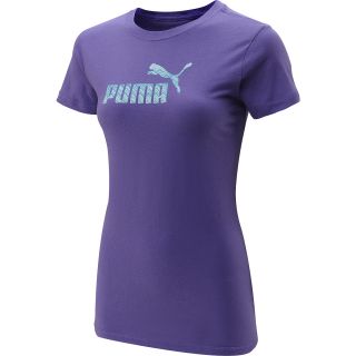 PUMA Womens Large Logo Short Sleeve T Shirt   Size Medium