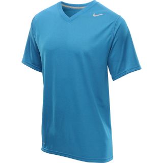 NIKE Mens Legend V Neck Short Sleeve T Shirt   Size Xl, Vivid Blue/carbon