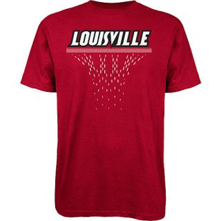 adidas Mens Louisville Cardinals Diamond Cut T Shirt   Size Large, Black