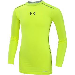 UNDER ARMOUR Boys HeatGear Sonic Fitted Long Sleeve Top   Size Large, High 