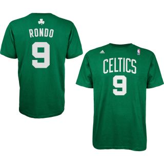 adidas Mens Boston Celtics Rajon Rondo Replica Name And Number Short Sleeve T 
