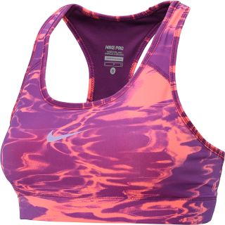 NIKE Womens Pro Printed Sports Bra   Size Xl, Grape/crimson