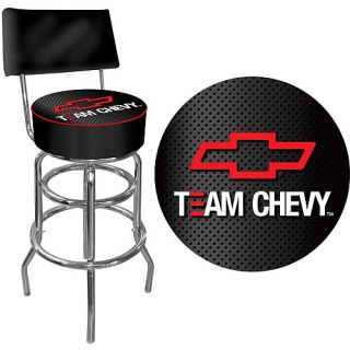 Trademark Global Team Chevy Racing Padded Bar Stool with Back (GM1100 TC)