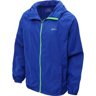 ASICS Mens Packable Jacket   Size 2xl, Blue/green