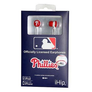 iHip Philadelphia Phillies Logo Earbuds (HPBBPHIEB)